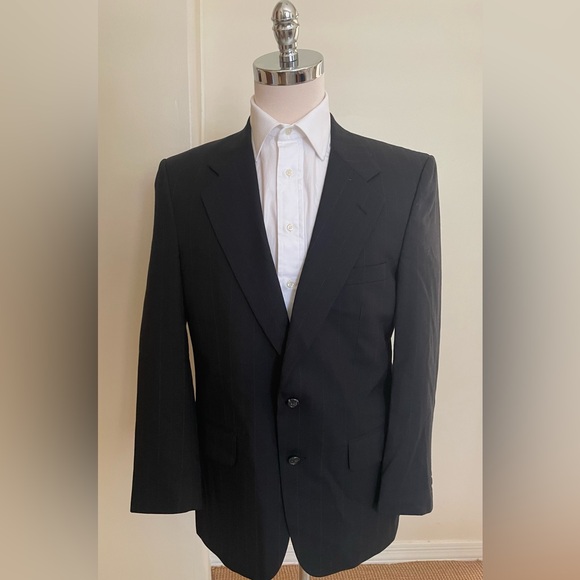 Burberry Other - Burberrys’ Made in USA Vintage Subtle‎ Pinstripe Wool Suit Jacket in Navy 42 R